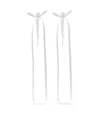 Simone Rocha Bow Ribbon Drip Earrings Accessories In White