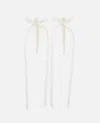 Simone Rocha Bow Ribbon Drip Earrings In White