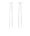 Simone Rocha Bow Ribbon Drip Earrings In White