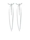 Simone Rocha Ribbon Bow Drip Earrings In White