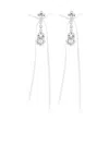 Simone Rocha Victorian Bow Ribbon Drip Earrings In White