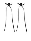 Simone Rocha Bow Ribbon Earrings In Black
