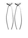 Simone Rocha Bow Ribbon Earrings In Silver