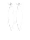 Simone Rocha Victorian Bow Ribbon Stud Earrings Accessories In Silver