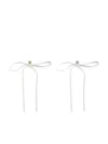 Simone Rocha Bow Ribbon Stud Earrings In White