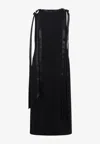 Simone Rocha Knee-length Dress With Bow Ribbon Detail In Black