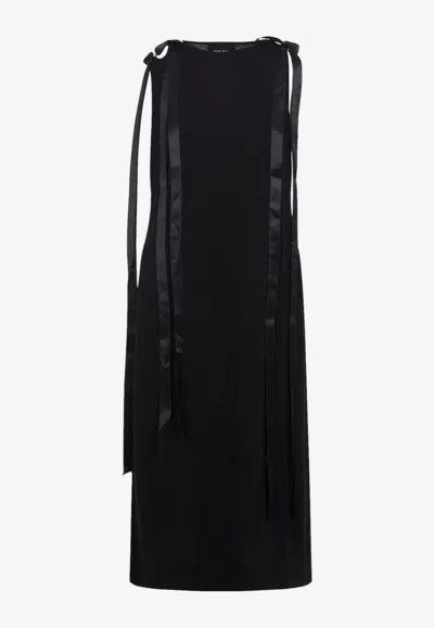 SIMONE ROCHA BOW RIBBON TAIL MIDI DRESS