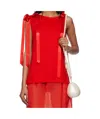 Simone Rocha Bow Ribbon Tail Vest In Red
