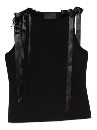 Simone Rocha Bow Ribbon Tank Top