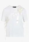 Simone Rocha Bow Sash Short-sleeve T-shirt In White