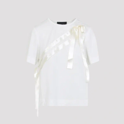 Simone Rocha Bow Sash Easy T-shirt M In White