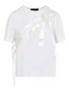Simone Rocha Bow Sash Easy T-shirt In White
