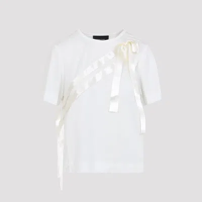 Simone Rocha Bow Sash Easy T-shirt In White