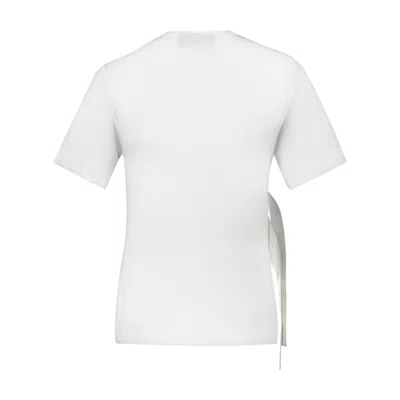 Simone Rocha Bow Sash Lyocell T-shirt In White