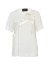 Simone Rocha Bow Sash Short-sleeve T-shirt In White