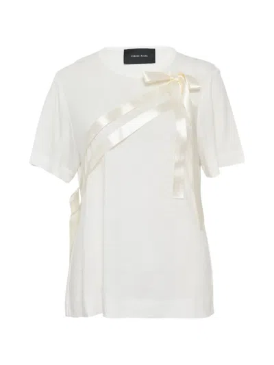 SIMONE ROCHA BOW SASH T-SHIRT