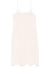Simone Rocha Bow Slip Midi Dress In Neutrals