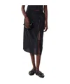Simone Rocha Bow Slit Column Skirt In Black