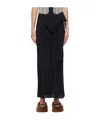 Simone Rocha Black Bow Spiral Midi Skirt In Black