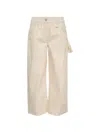 Simone Rocha Straight Leg Bow Loop Jeans In Neutral