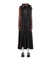 Simone Rocha Black Shoulder Bow Sheath Midi Dress In Black