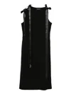 Simone Rocha Bow Strap-detail Midi Dress In Black