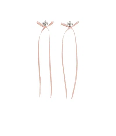 Simone Rocha Bow Stud Earrings In Yellow