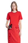 Simone Rocha Easy Bow-detail Short-sleeve T-shirt In Red
