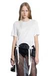 Simone Rocha Off-white Bow Tail Easy T-shirt In White