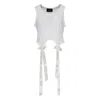 Simone Rocha Bow Tail Easy Tank In White