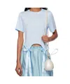 Simone Rocha Bow Tail Easy Vest In Blue