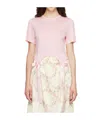 Simone Rocha Bow Tail Easy T-shirt In Pink