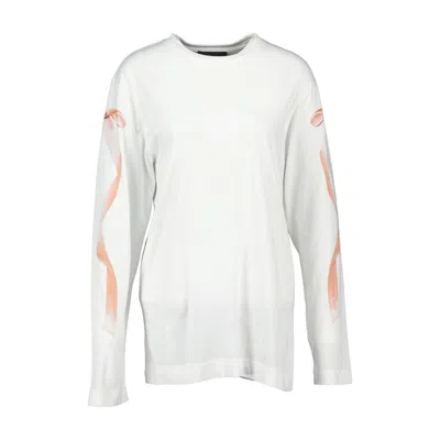 SIMONE ROCHA BOW TAIL T SHIRT - COTTON - WHITE
