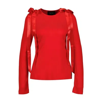 Simone Rocha Bow Tail T Shirt - Synthetic - Red