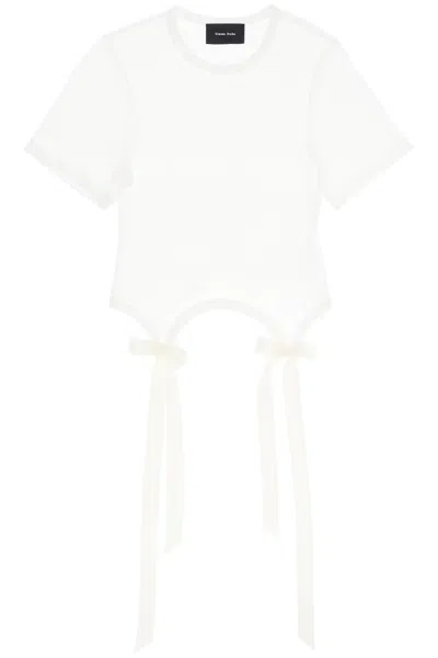 Simone Rocha Bow Tails Easy T In Neutral