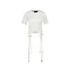 Simone Rocha Easy Ribbon-detailed Cotton T-shirt In White