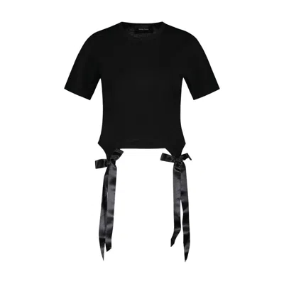 Simone Rocha Bow Tails T-shirt In Black