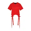 Simone Rocha Easy Bow-detail Short-sleeve T-shirt In Red