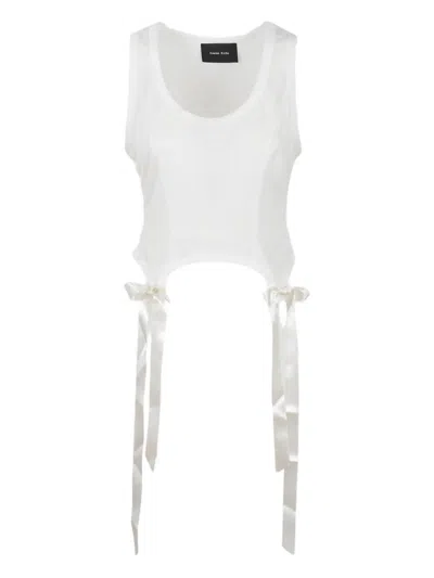 Simone Rocha Bow-tails Tank Top In White