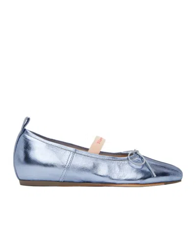 Simone Rocha Bow Tie Ballet Shoes In Blue