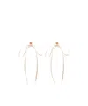 Simone Rocha Ribbon Bow Drop Earrings In Neutral