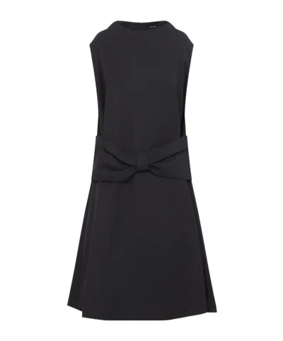 Simone Rocha Bow-detail Ruffled Dress In Black