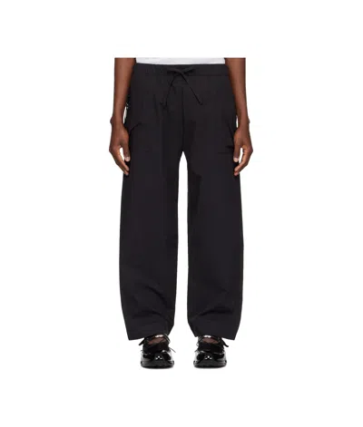 Simone Rocha Bowknot Pocket Workpants In Black