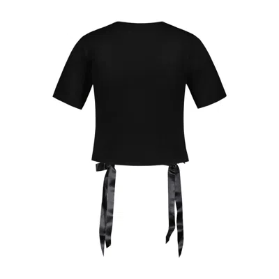 Simone Rocha Bow-tail Detail T-shirt In Black