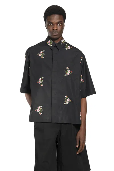 Simone Rocha Boxy Pen Pocket Shirt In Black
