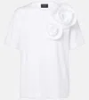 Simone Rocha Boy Floral-appliqué Cotton T-shirt In White