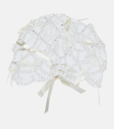 Simone Rocha Bridal Crystal-embellished Veil In White