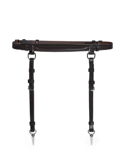 Simone Rocha Bridle Tassel Belt In Black