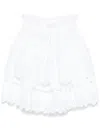 Simone Rocha Gestufter Minirock Mit Lochstickerei In Weiss