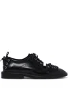 Simone Rocha Brogue-detail Lace-up Shoes In Black